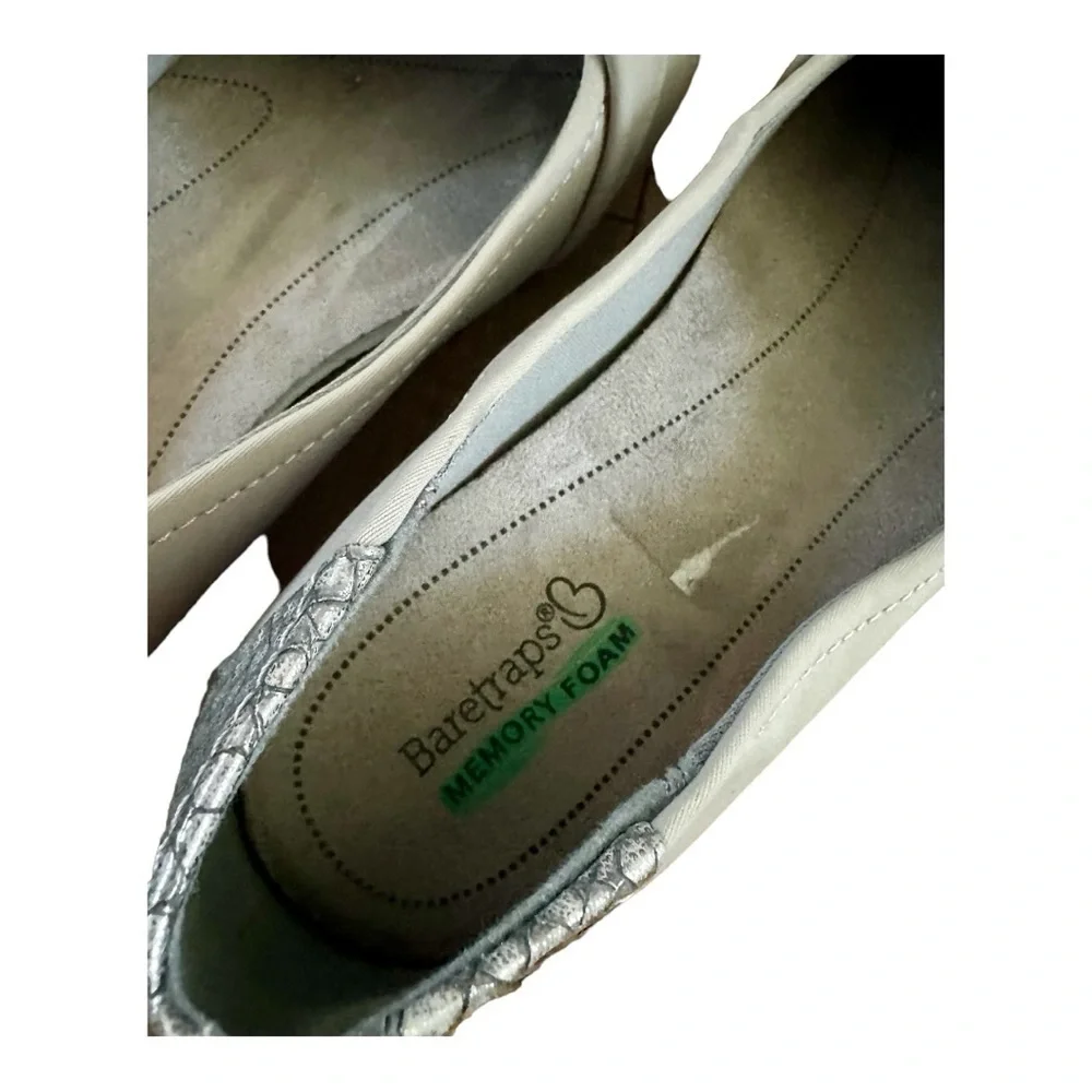 Bare Traps Memory Foam Lexia Wedge Pump Loafer Natural Gray - Women's Size 7.5